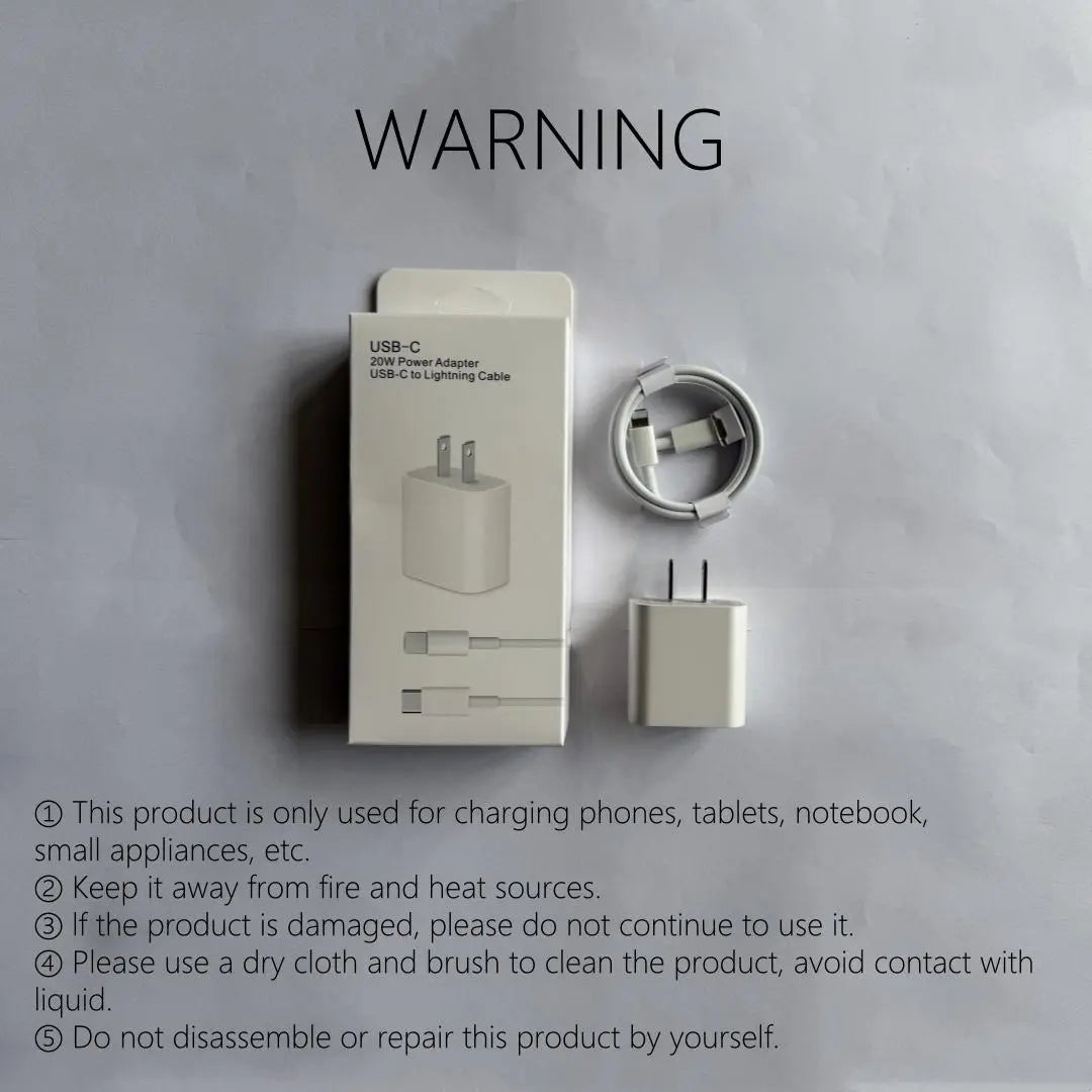 Ultimate Summer Fast Charging Adapter Kit: PD 20W Type-C Charger & 1M Data Cable for iPhone, iPad, and More!