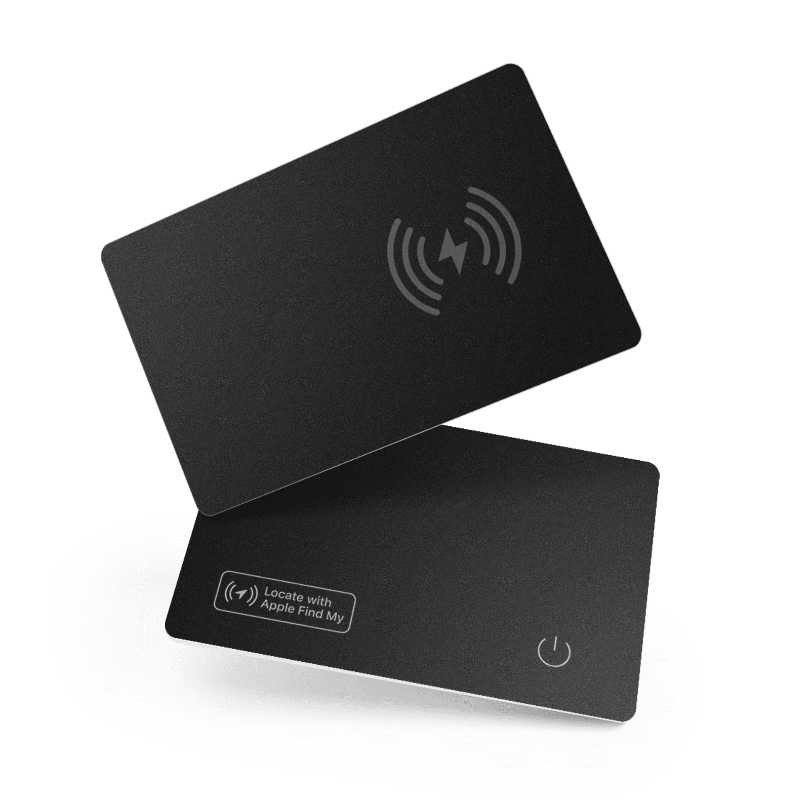 Slim Wallet Tracker Card - Wireless Rechargeable Bluetooth Locator for Phones, Luggage, and Passports, Compatible with Find My (iOS Only), IP67 Waterproof, Black (1 Pack)