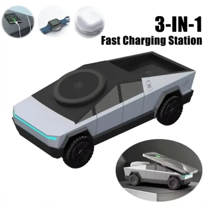 Revolutionary 3-in-1 Magnetic Fast Wireless Charger: Power Up Your iPhone, Samsung, and AirPods Simultaneously!