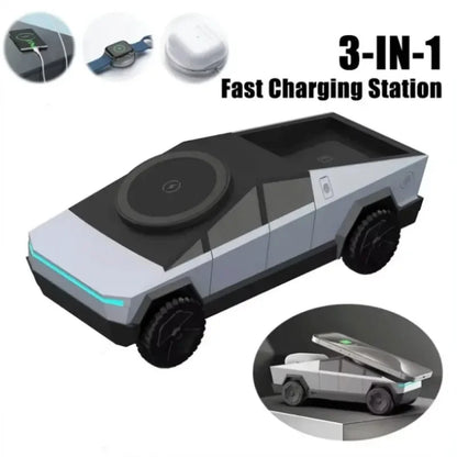 Revolutionary 3-in-1 Magnetic Fast Wireless Charger: Power Up Your iPhone, Samsung, and AirPods Simultaneously!