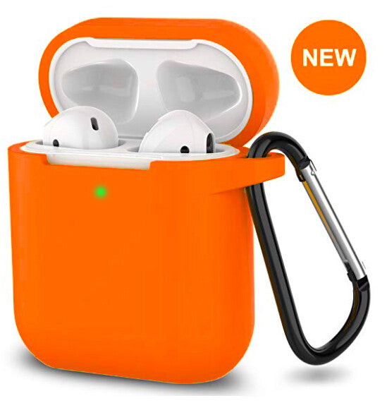Silicone Shockproof Full Cover Case with Keychain for Apple AirPods 1/2