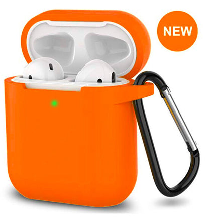 Silicone Shockproof Full Cover Case with Keychain for Apple AirPods 1/2