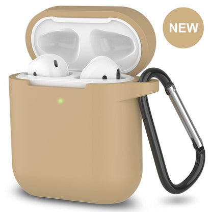 Silicone Shockproof Full Cover Case with Keychain for Apple AirPods 1/2