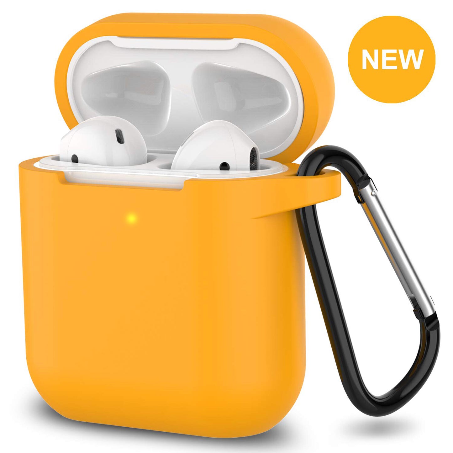Silicone Shockproof Full Cover Case with Keychain for Apple AirPods 1/2