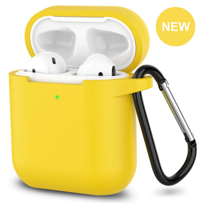 Silicone Shockproof Full Cover Case with Keychain for Apple AirPods 1/2