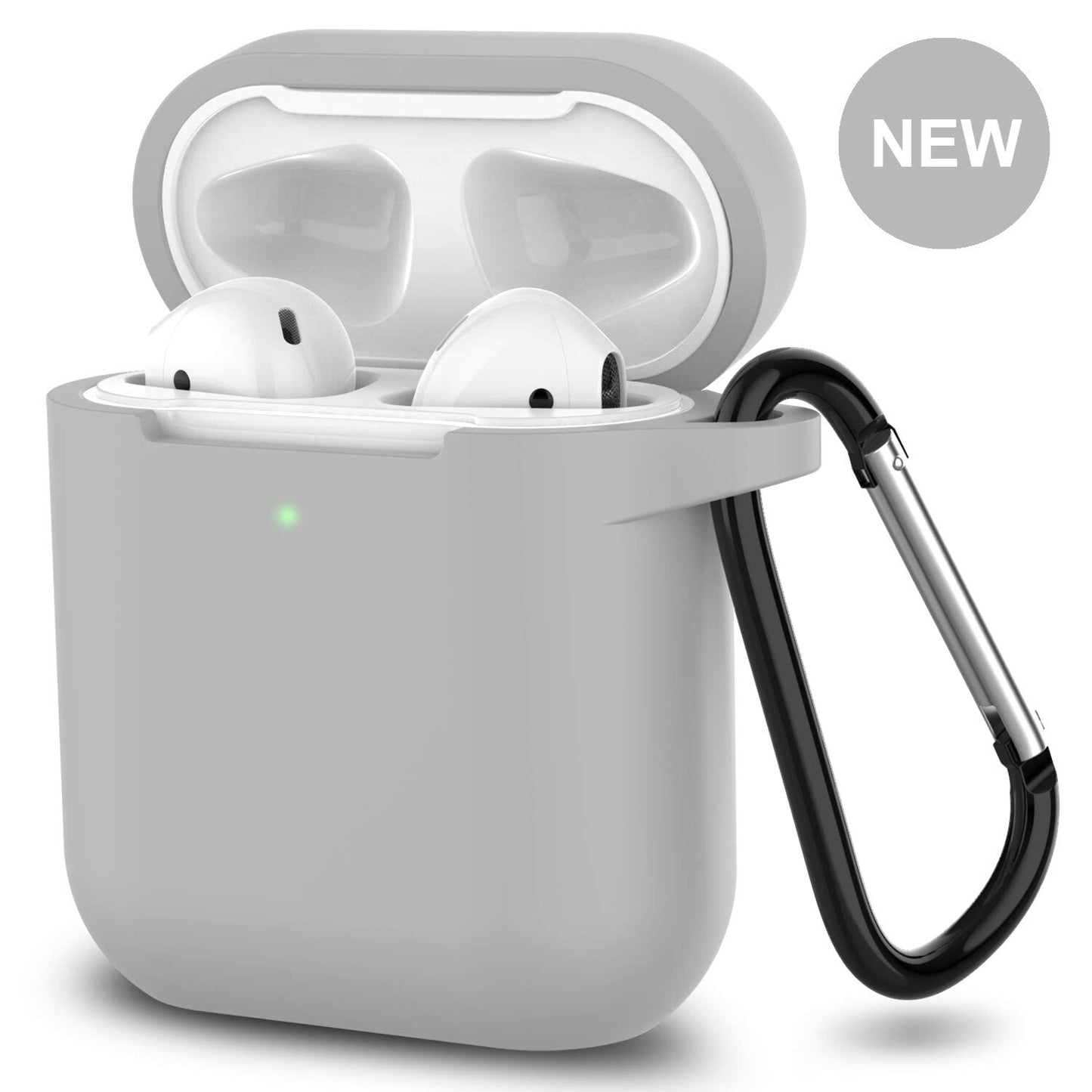 Silicone Shockproof Full Cover Case with Keychain for Apple AirPods 1/2