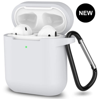 Silicone Shockproof Full Cover Case with Keychain for Apple AirPods 1/2