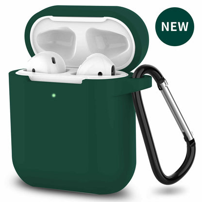 Silicone Shockproof Full Cover Case with Keychain for Apple AirPods 1/2